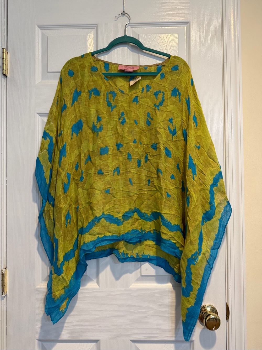 Theodora & Callum Lime Green and Teal Lightweight Tunic
